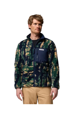 GIACCA IN PILE SHERPA REVERSIBILE WINTER PASS DA UOMO COLLEGIATE NAVY TRACKS